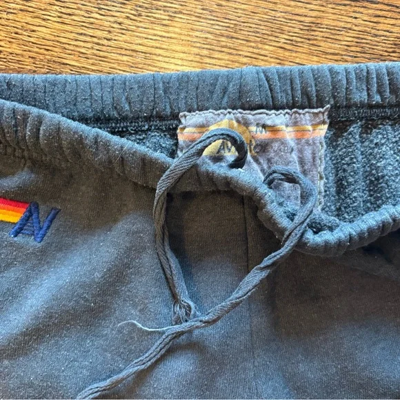 Aviator Nation navy and Blue  stripes sweatPants - Picture 5 of 6